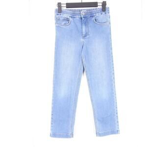 Faherty Pants Kids SZ 8 Denim Terry Stretch Relaxed Fit Elastic Waistband EUC